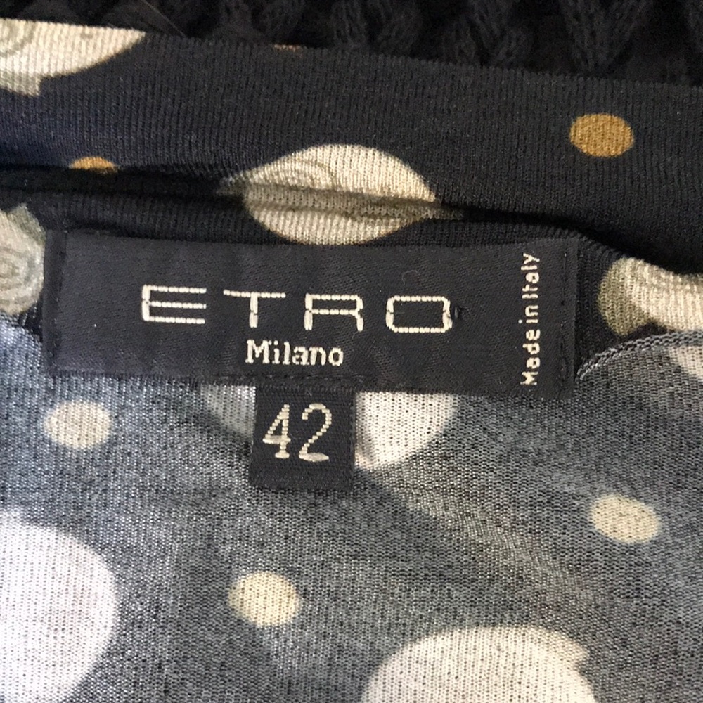 Artsy ETRO Mock Wrap Top w/ Side Gathers - Picture 7 of 8